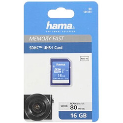 Hama SDHC 16GB classe 10 UHS-I 80 MB/S