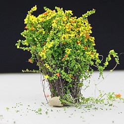 Wewoo Artificiel modèle à la main matériel sable table bâtiment fleur de buisson finie jaune mandarine Flowerr