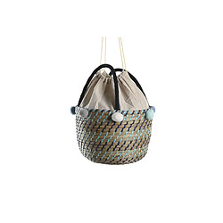 Set de basket DKD Home Decor Polyester Pompons 43 x 43 x 43 cm Herbier marin