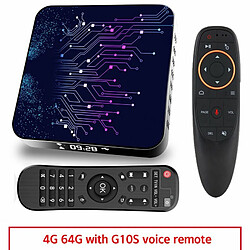 4 64Gb Tv Box Tp02 Rk3318 Android 10 Tv Box Avec Télécommande 4 64G_Eu Plug G10S Télécommande