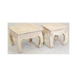 Acheter Aubry Gaspard Table basse en acajou blanchi OPIUM 60 x 60.