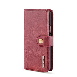 Wewoo Coque Etui en cuir magnétique amovible avec support et fentes pour cartes et portefeuille iPhone 11 Pro Rouge