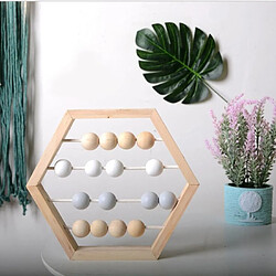 Wewoo Abacus En Bois Naturel Perles Artisanat Bébé Apprentissage Éducatif Jouets Éducatifs Décor De Chambre De Blanc Gris