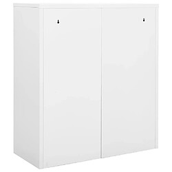 Acheter vidaXL Armoire de bureau Blanc 90x40x102 cm Acier