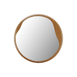 Vente-Unique Miroir rond en bois d'hévéa - D. 60 cm - Naturel - FUJIAN