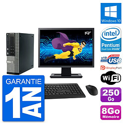 PC Dell 990 SFF Ecran 19" Intel G840 RAM 8Go Disque Dur 250Go Windows 10 Wifi - Occasion