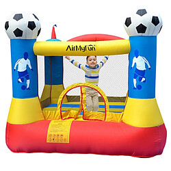 Airmyfun Château gonflable 2,25m : aire de jeux rebondissante - souffleur et sac de rangement inclus - Football Aréna Castle