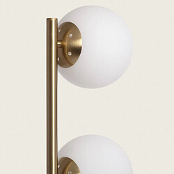 Ledkia Lampadaire Métal et Verre Moonlight Brass 3 Spots Doré