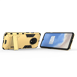 Wewoo Coque Pour OnePlus 7T Antichoc PC + TPU Housse de protection avec support Jaune pas cher