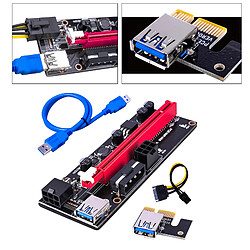 PCI-E VER 009S 1x à 16x Extension Graphique Adaptateur USB 3.0 Câble USB Bleu pas cher