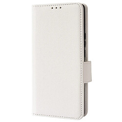 Etui en PU texture litchi, fermoir aimanté avec support blanc pour votre Honor Magic3 Pro