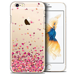 Caseink Coque Housse Etui Apple iPhone 6/6s Plus 5.5 [Crystal HD Collection Sweetie Design Heart Flakes - Rigide - Ultra Fin - Imprimé en France]