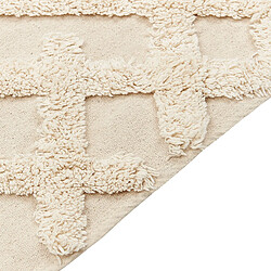 Beliani Tapis en coton 80 x 150 cm beige ARDAHAN pas cher