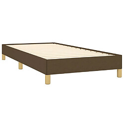 Avis vidaXL Cadre de lit sans matelas marron foncé 80x200 cm tissu