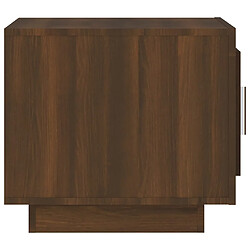 Avis vidaXL Table basse chêne marron 51x50x45 cm bois d'ingénierie