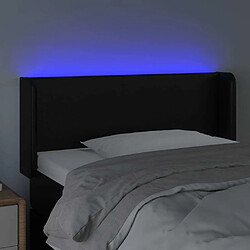 Avis Maison Chic Tête de lit scandinave à LED,meuble de chambre Noir 83x16x78/88 cm Similicuir -MN94661