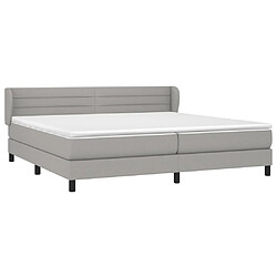 Avis Maison Chic Lit Adulte - Lit simple Lit à sommier tapissier avec matelas moelleux - Meuble de Chambre - Gris clair 200x200cm Tissu -MN62653