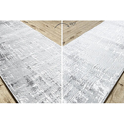 Avis RUGSX Tapis de couloir Structural MEFE 8722 deux niveaux de molleton gris blanc 120 cm 120x210 cm