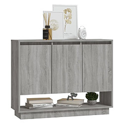 Avis vidaXL Buffet Sonoma gris 97x31x75 cm Bois d'ingénierie