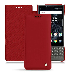 Housse cuir Blackberry Key2 - Rabat horizontal - Rouge ( Nappa - Pantone #d50032 ) - NOREVE