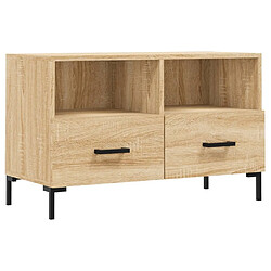 Maison Chic Meuble TV scandinave - Banc TV pour salon Chêne sonoma 80x36x50 cm Bois d'ingénierie -MN87575