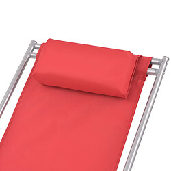 Avis vidaXL Chaises inclinables de terrasse lot de 2 Acier Rouge