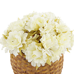 60x Têtes De Fleurs Artificielles Tissu Marguerite Mariage Bricolage Maison Bouquet Décor Beige