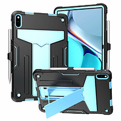 Coque en silicone avec béquille en T noir/bleu pour votre Huawei MatePad 11 (2021)