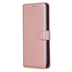 Wewoo Housse Coque Pour OPPO Realme 5 Classic Calf Texture Horizontal Flip PU en cuiravec support et fentes cartes et portefeuille or rose