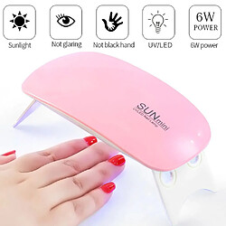 Universal Sèche-ongles blanc 6W Lampe UV LED Câble USB Portable Home Ongles Sèche-ongles UV Gel Vernis 6 Lampe LED Nail Art Tools |(Rose) pas cher