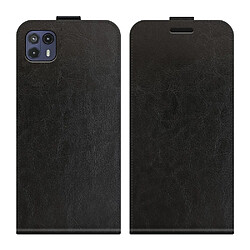 Coque en TPU + PU texture cheval fou avec porte-carte noir pour votre Motorola Moto G50 5G