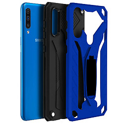 Avizar Coque Galaxy A50 Protection Bi-matière Antichoc Fonction support bleu pas cher