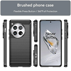 Htdmobiles Coque pour OnePlus 12 5G - housse etui silicone gel carbone + film ecran - NOIR