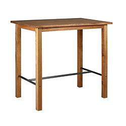 Aubry Gaspard Table haute en bois mindi et métal.