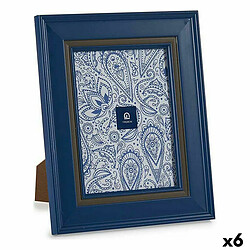 Gift Decor Cadre photo 23 x 28 x 2 cm Verre Bleu Plastique (6 Unités)