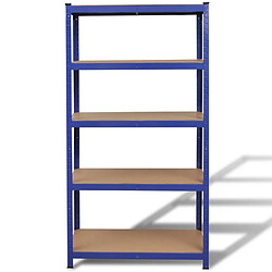 Avis Helloshop26 Lot de 2 étagères de rangement charge lourde 175 kg par étagère 180 cm bleu 02_0000685