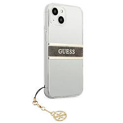 Acheter Guess Maroquinerie Guess Coque pour Apple iPhone 13 Mini Stripe Charm avec breloque Marron