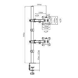 Acheter Maclean Support de bureau pour 2 moniteurs 13-27 pouces