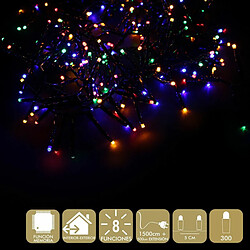 BigBuy Christmas Guirlande lumineuse LED 15 m Multicouleur 3,6 W