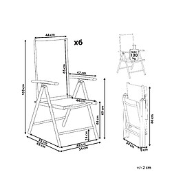 Avis Beliani Lot de 6 chaises CATANIA Métal Noir