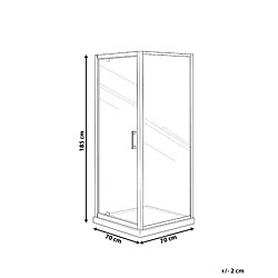 Avis Beliani Cabine de douche DARLI II 70 x 70 x 185 cm Argenté