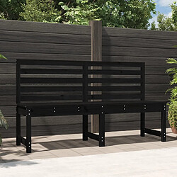 Maison Chic Banc de jardin | Banquette de jardin | Chaise Relax noir 157,5 cm bois massif de pin -MN55717