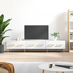 vidaXL Meuble TV blanc 150x36x30 cm bois d'ingénierie