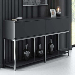 Acheter Hanah Home Console en agglomeré et métal Lord anthracite et argenté.