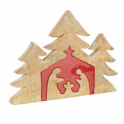 Paris Prix Statuette Déco Bois Puzzle Nativité 55cm Rouge