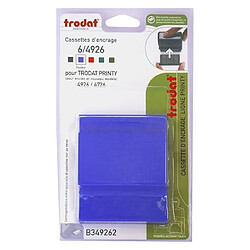 Trodat Blister 3 cassettes encre bleue Printy 6/4926B