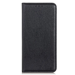 Etui en PU texture litchi, fermeture automatique magnétique avec support noir pour votre Sony Xperia Pro-I