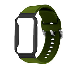 Bracelet en silicone pour votre Xiaomi Mi Band 7 Pro - vert armée/noir