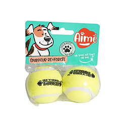 Avis AIME Jouet balle tennis menthe 5cm - Pour chien