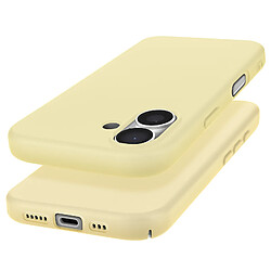 Avizar Coque pour iPhone 16 Semi-rigide Soft-touch Anti-traces Jaune